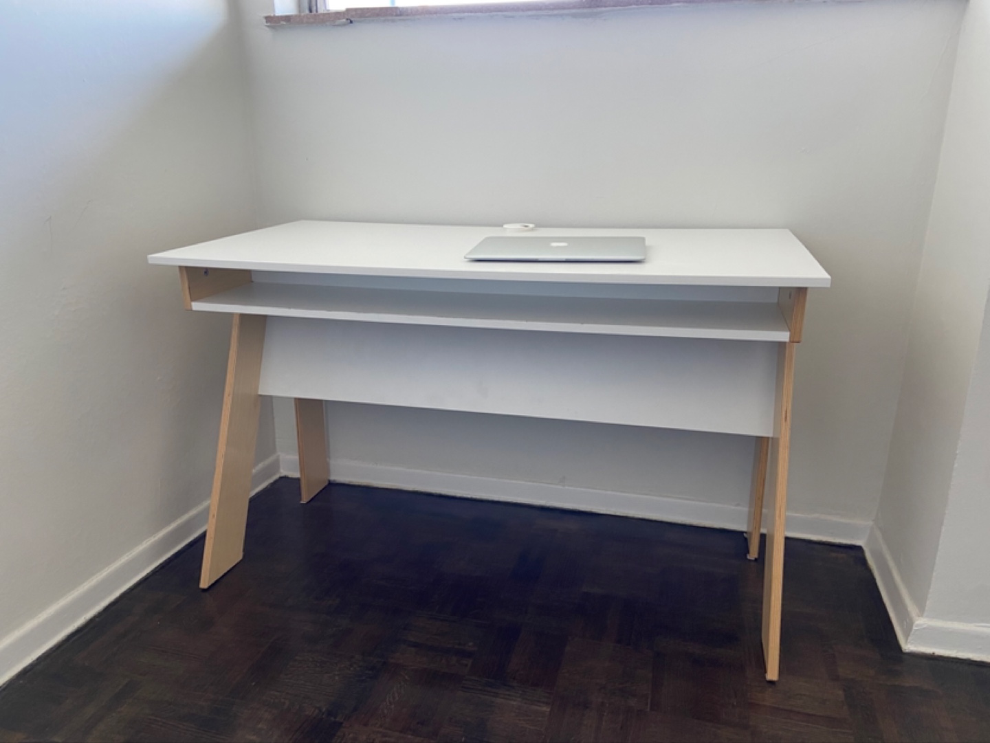 Beautiful white and birch desk - photo 3