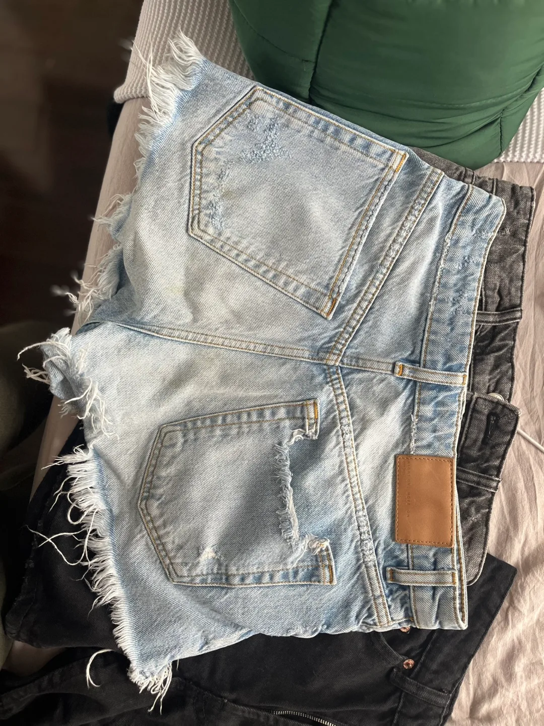 Pair of Distressed Denim Shorts image indicator(4)
