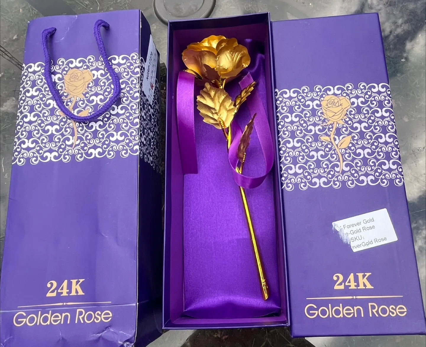24K Golden Rose in Gift Box thumbnail