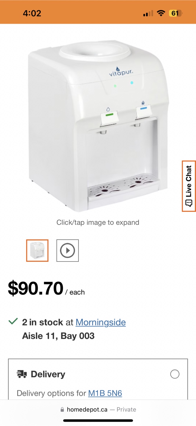 Vitapur Designer Series Countertop Water Dispenser - photo 2