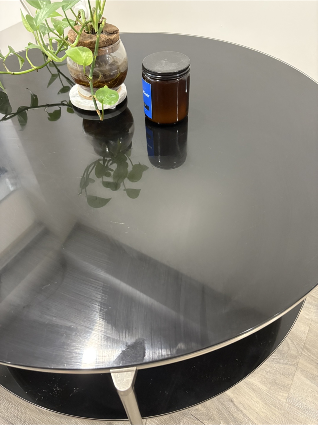 Round Two-Tier IKEA ‘Strind’ Coffee Table by Ehlén Johansson - photo 4