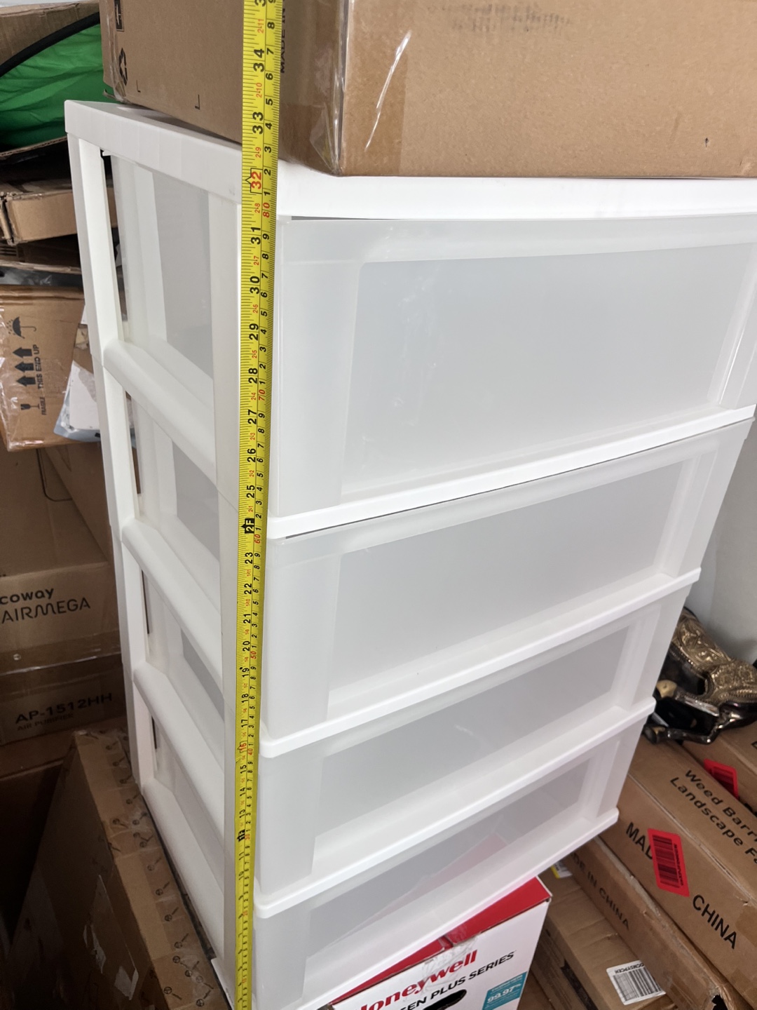 White Plastic 4-Drawer Storage Unit - photo 2