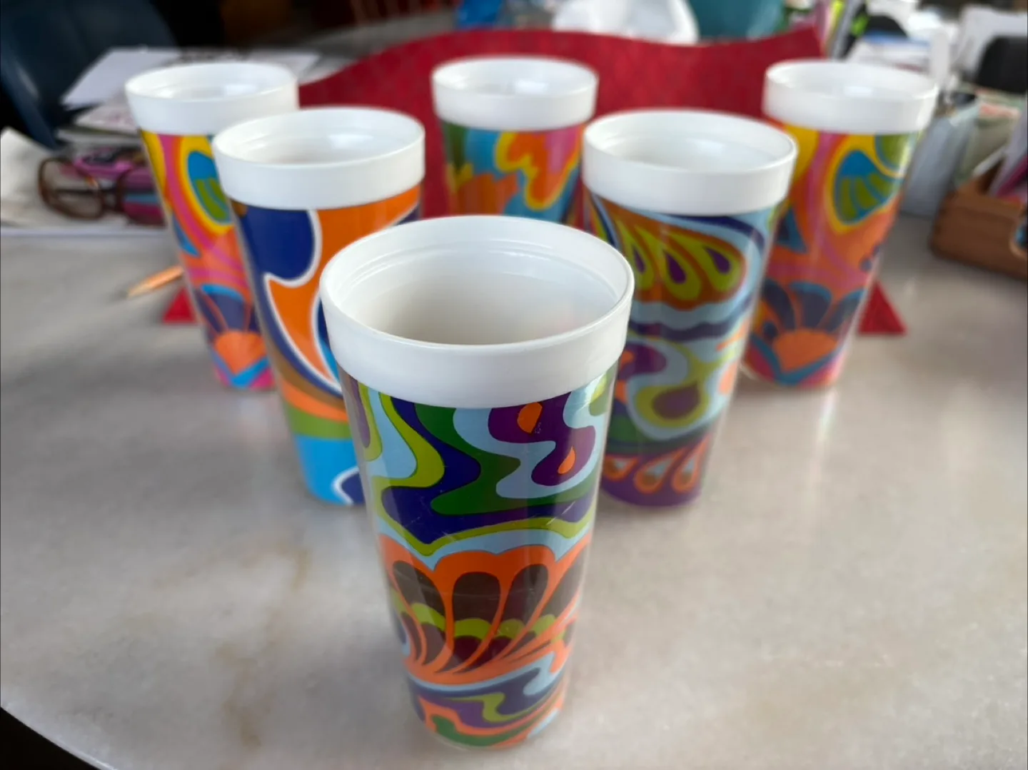 Six Vintage 70s Style Tumblers image indicator(2)