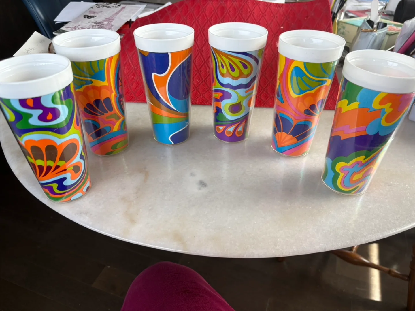 Six Vintage 70s Style Tumblers image indicator(3)