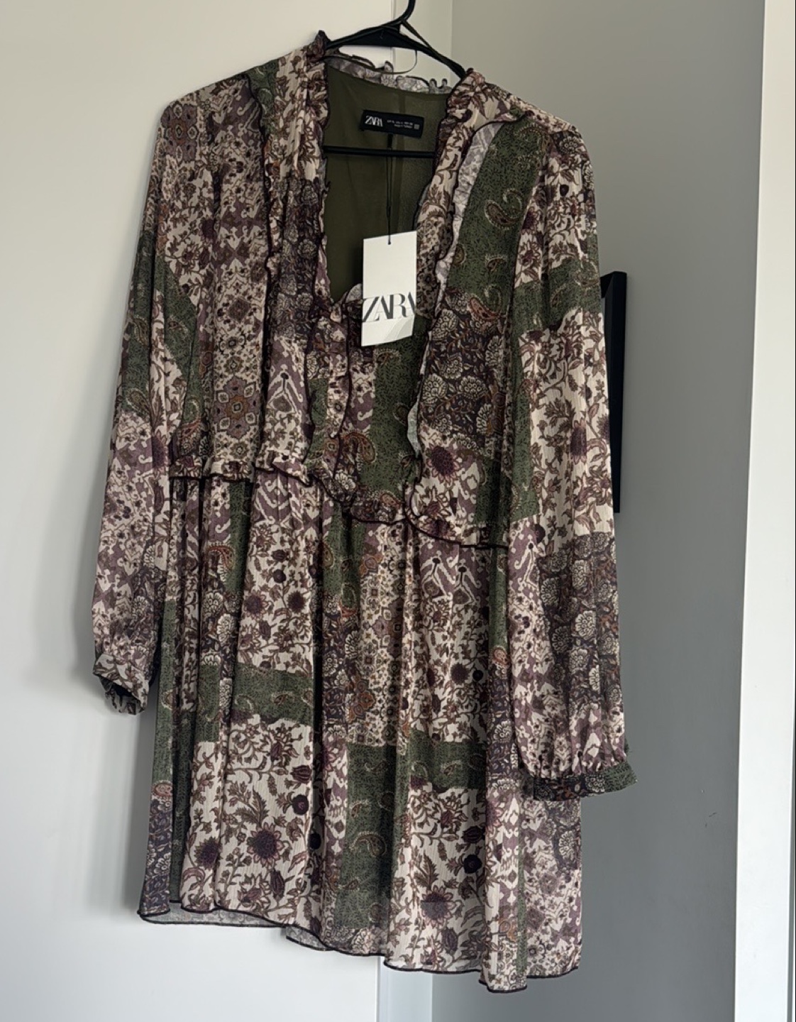 Zara Women's Floral Mini Dress Size XL