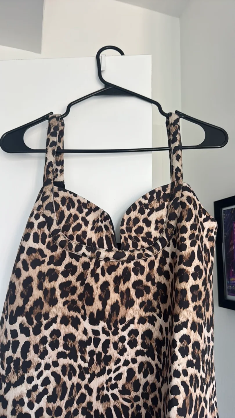 Anthropologie Leopard Print Cami Dress - Size Small image indicator(3)