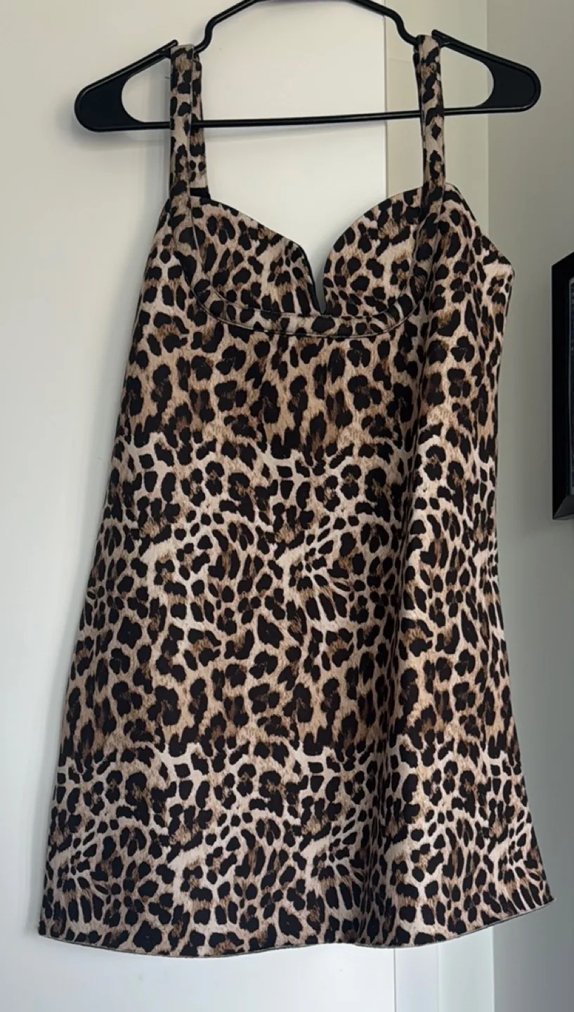 Anthropologie Leopard Print Cami Dress - Size Small image indicator(2)