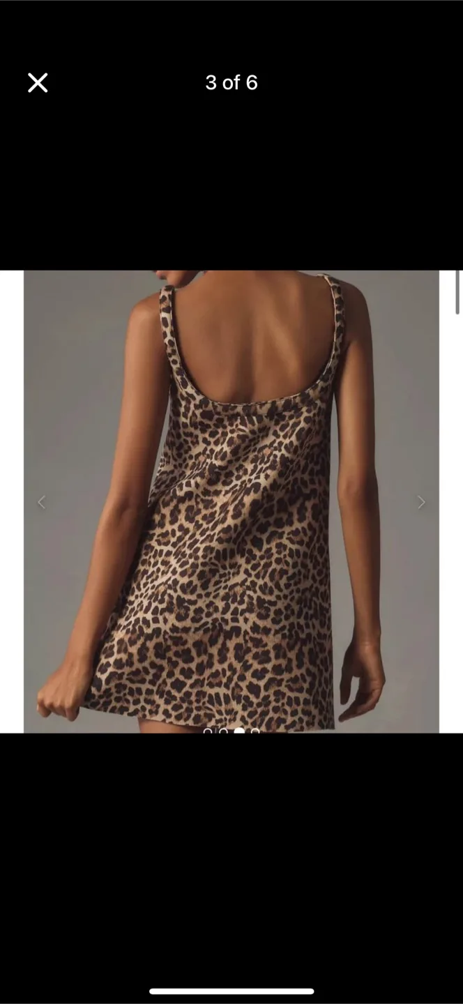 Anthropologie Leopard Print Cami Dress - Size Small image indicator(6)