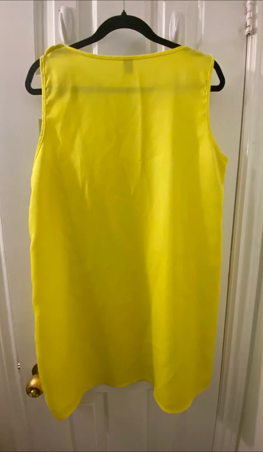 SHEIN Bright Yellow Sleeveless Mini Dress image indicator(2)