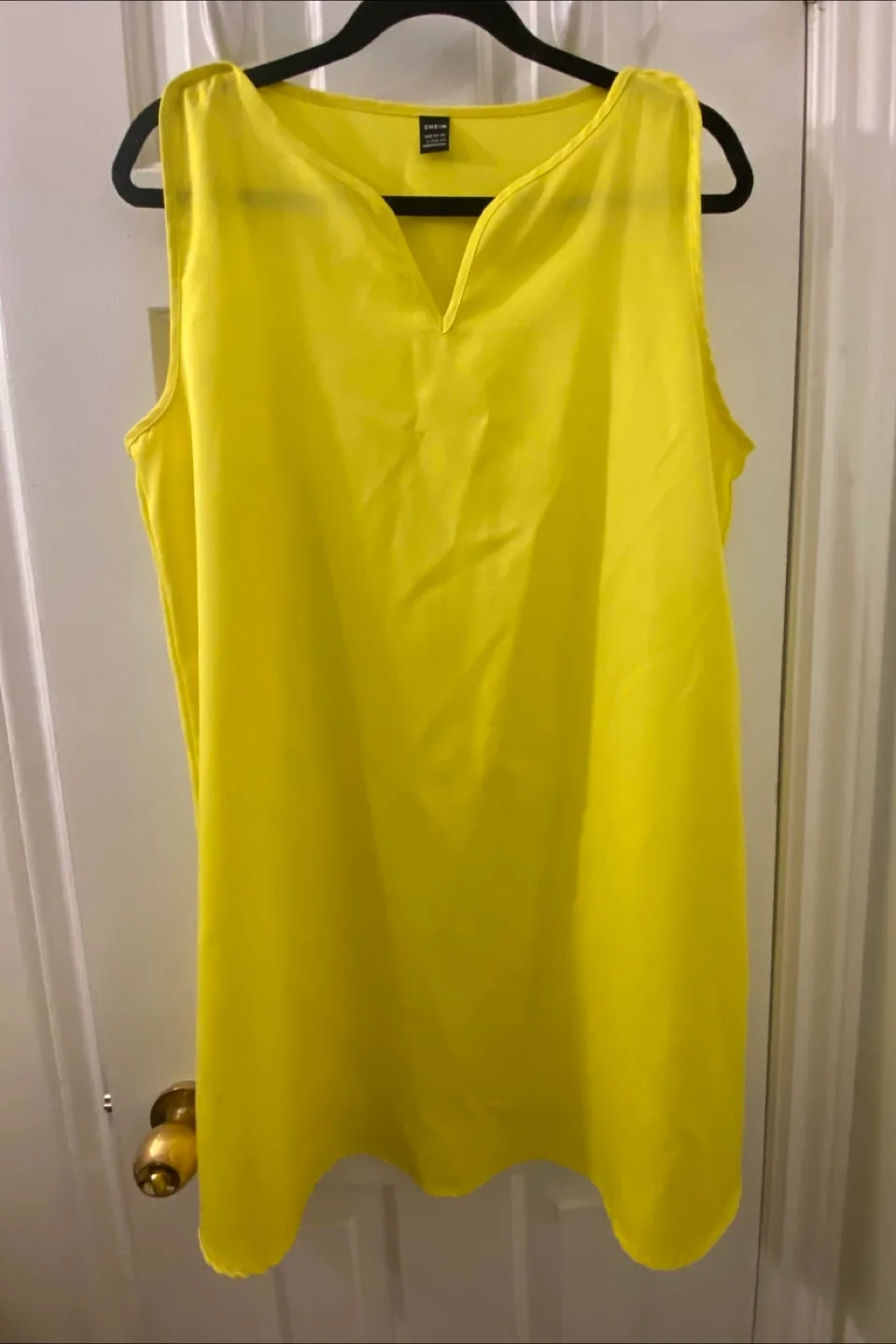 SHEIN Bright Yellow Sleeveless Mini Dress thumbnail