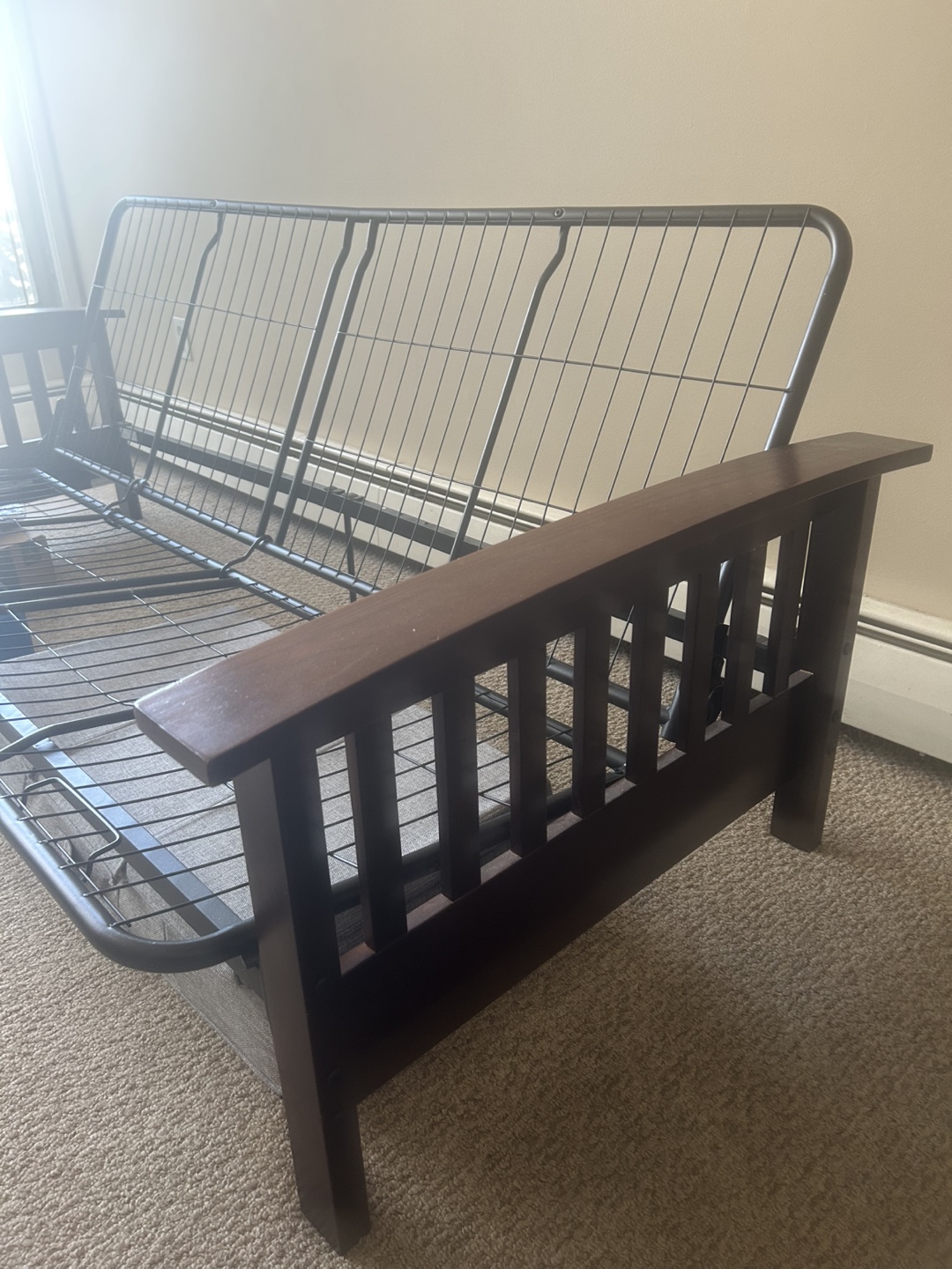 Futon Frame with Wooden Arms - photo 3
