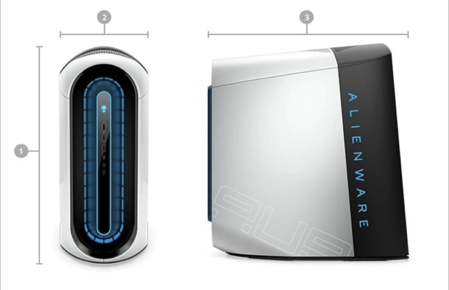 Alienware Aurora R12 Gaming PC in Lunar Light (white) - photo 5