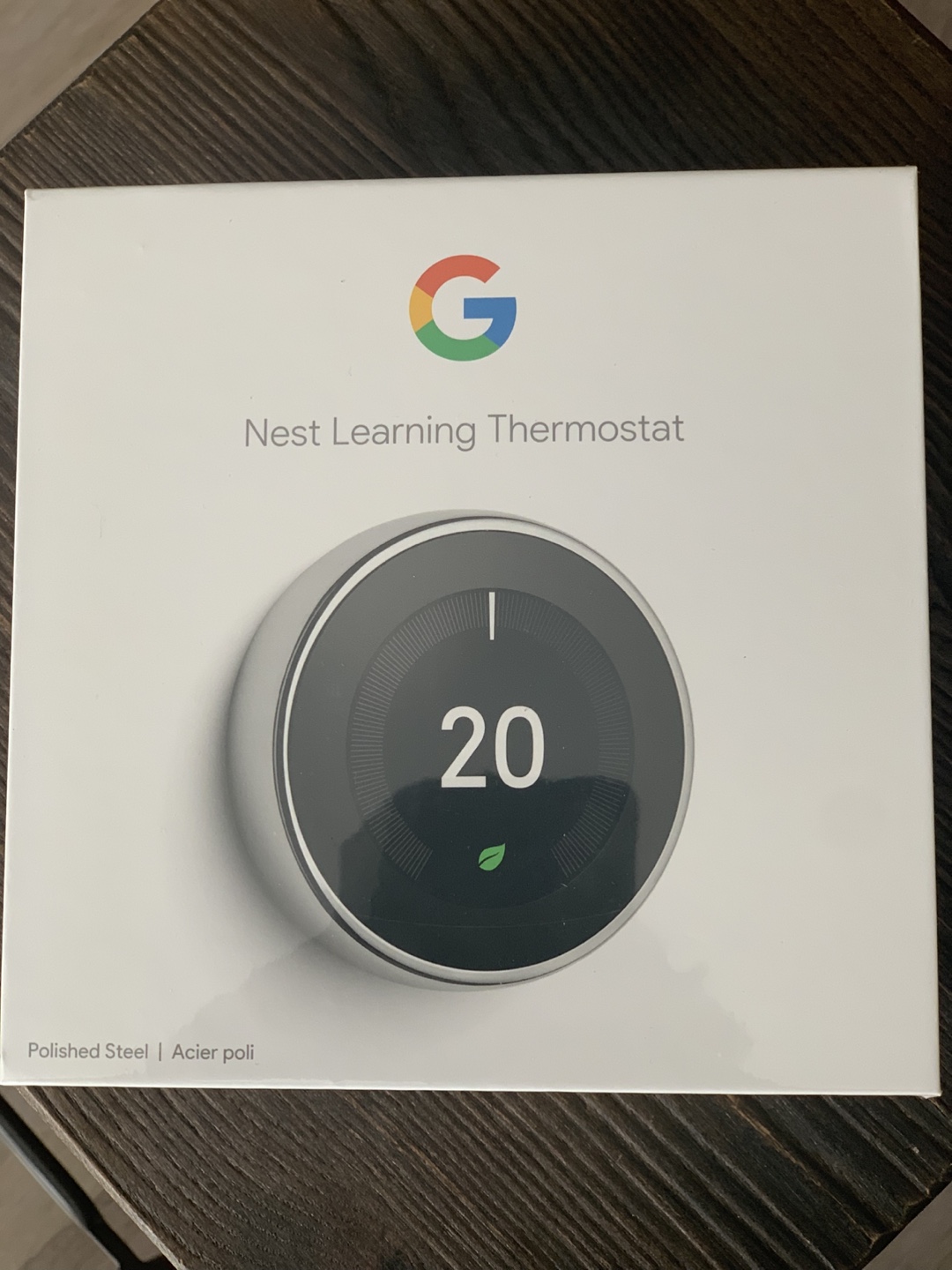 Google Nest Learning Thermostat - Polished Steel
