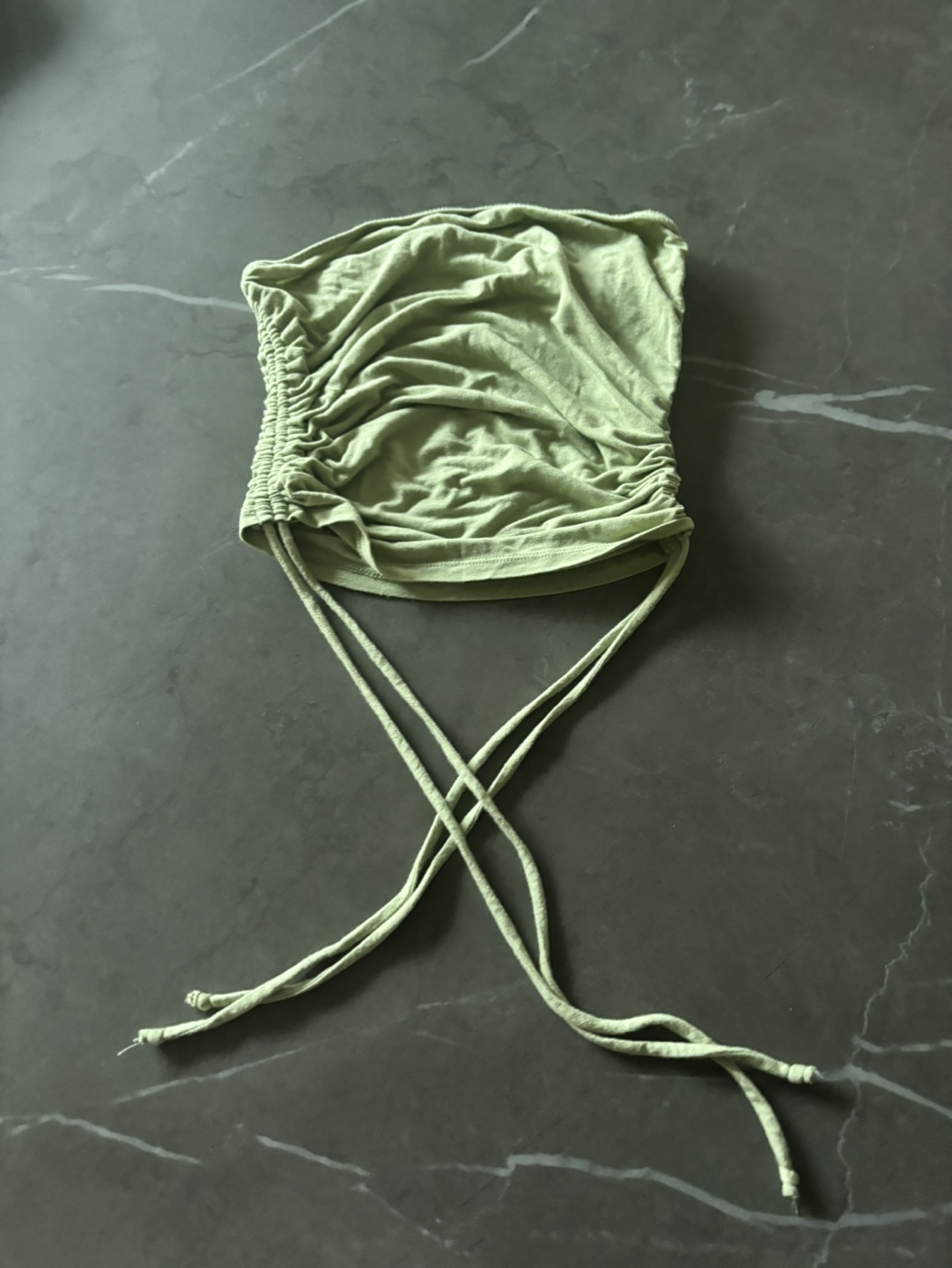 Sage Green Ruched Tube Top - photo 3