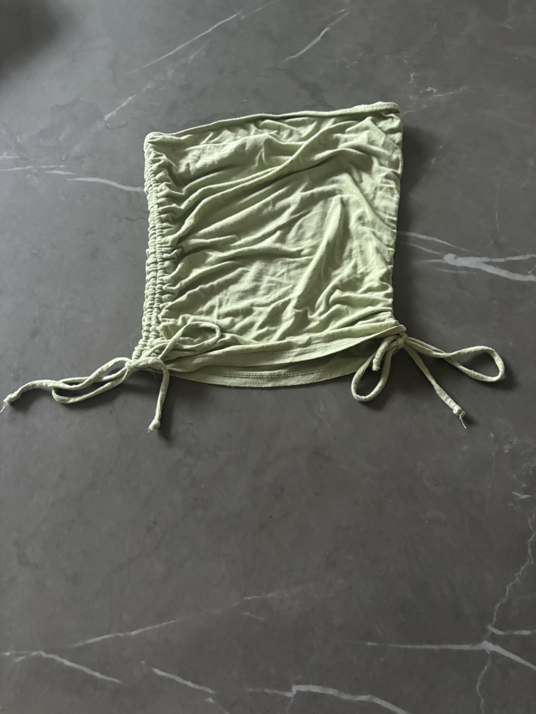 Sage Green Ruched Tube Top - photo 2