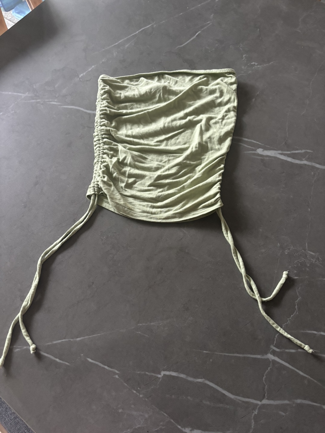 Sage Green Ruched Tube Top