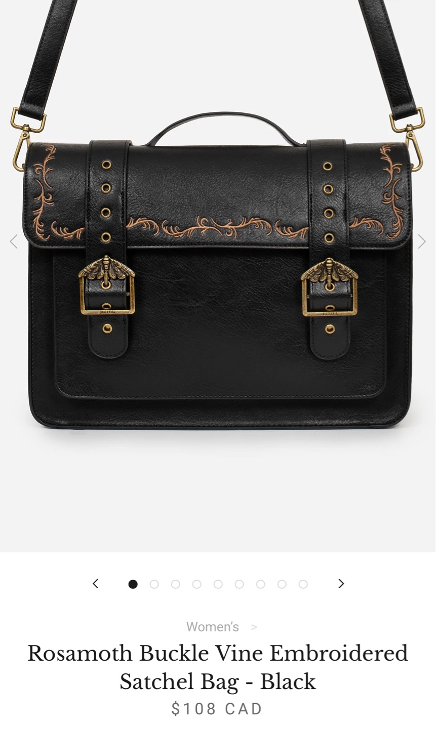 Disturbia Embroidered Leather Satchel Bag