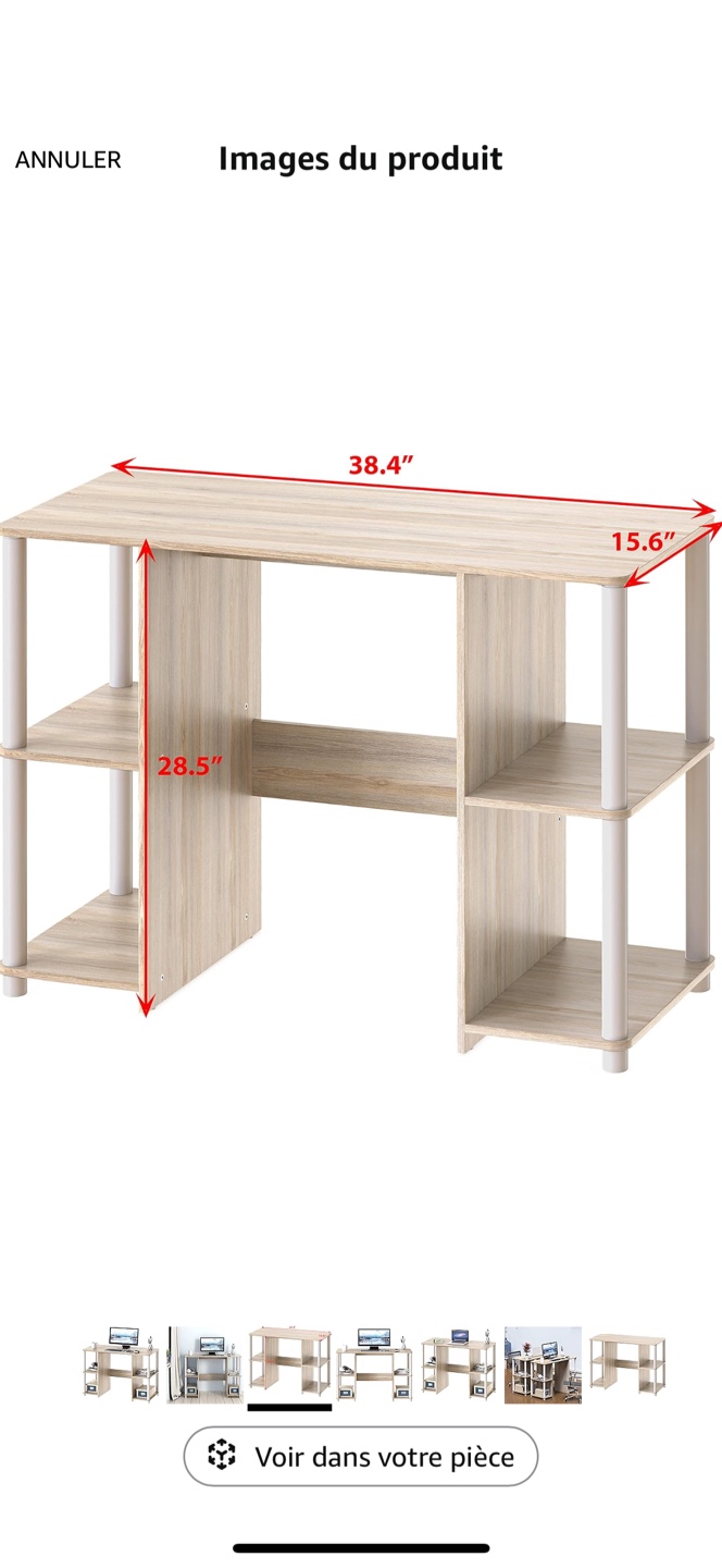 Modern Computer Desk with Storage Shelves - photo 2