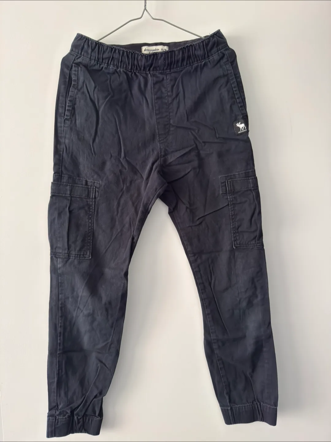 Abercrombie Kids Boys Size 15/16 Black Cargo Pants thumbnail