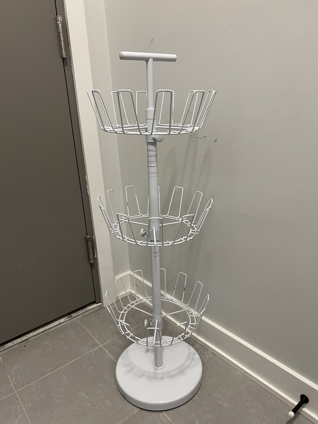 Three-Tier Rotating Shoe Rack