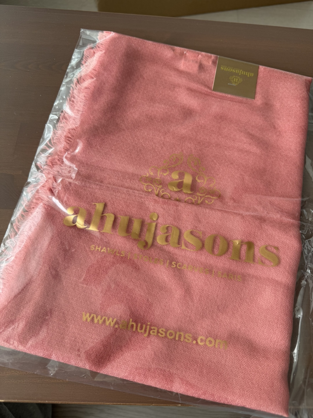 NEW Ahujasons Dusty Rose Color Shawl/Stole