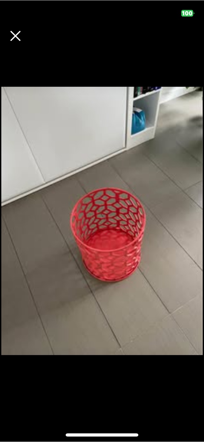 Coral Pink Metal Side Table - photo 2