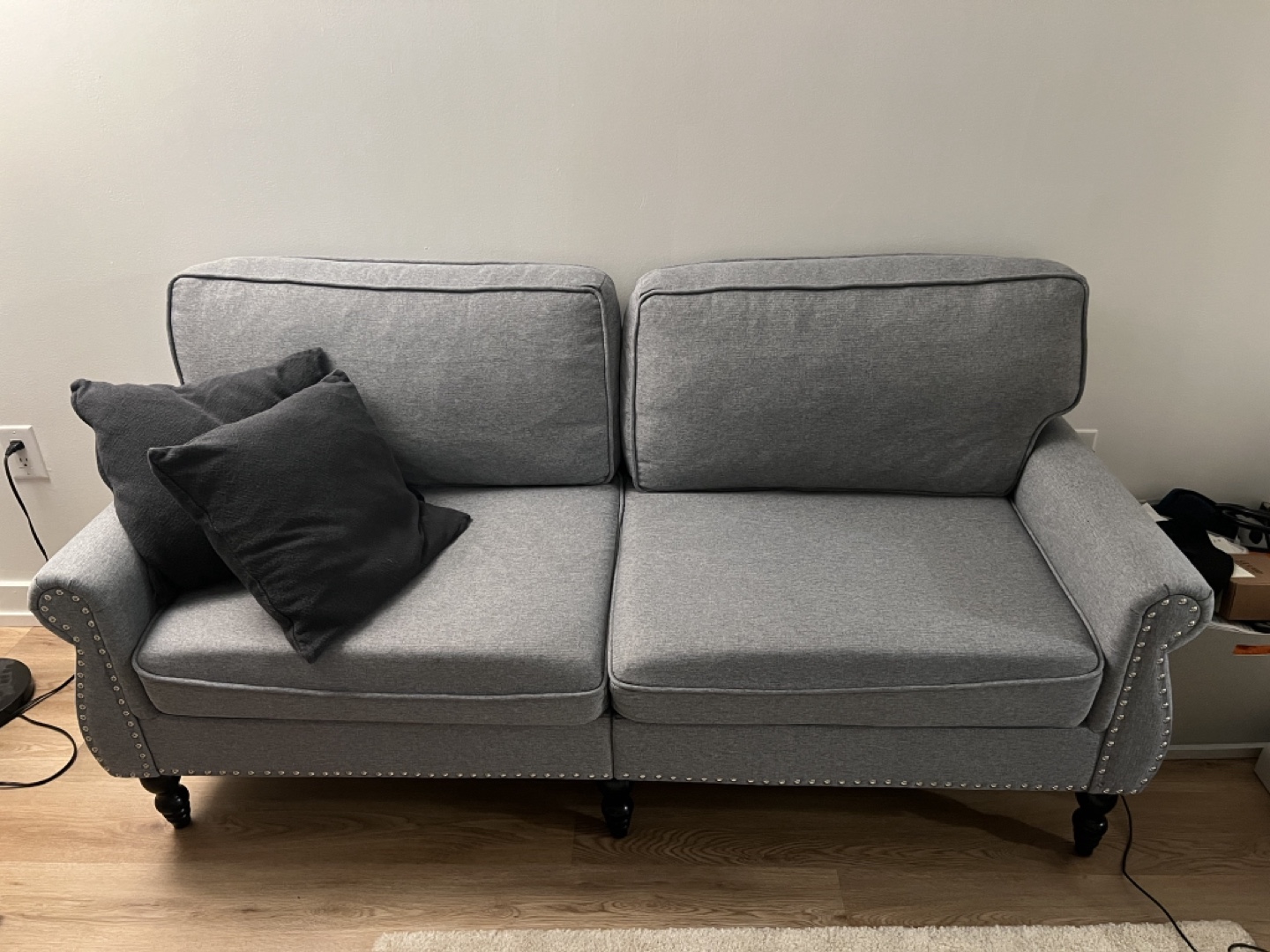 Grey Fabric 2 seater sofa