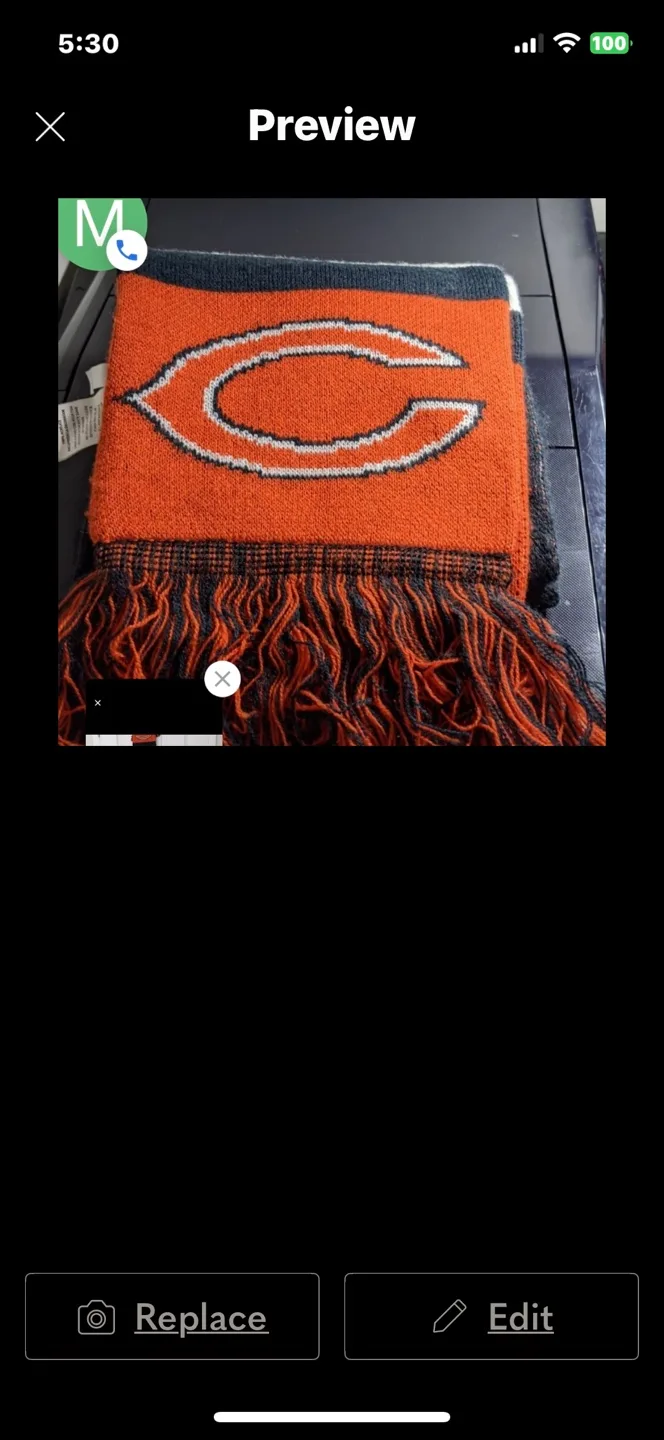 Chicago Bears Knit Scarf thumbnail
