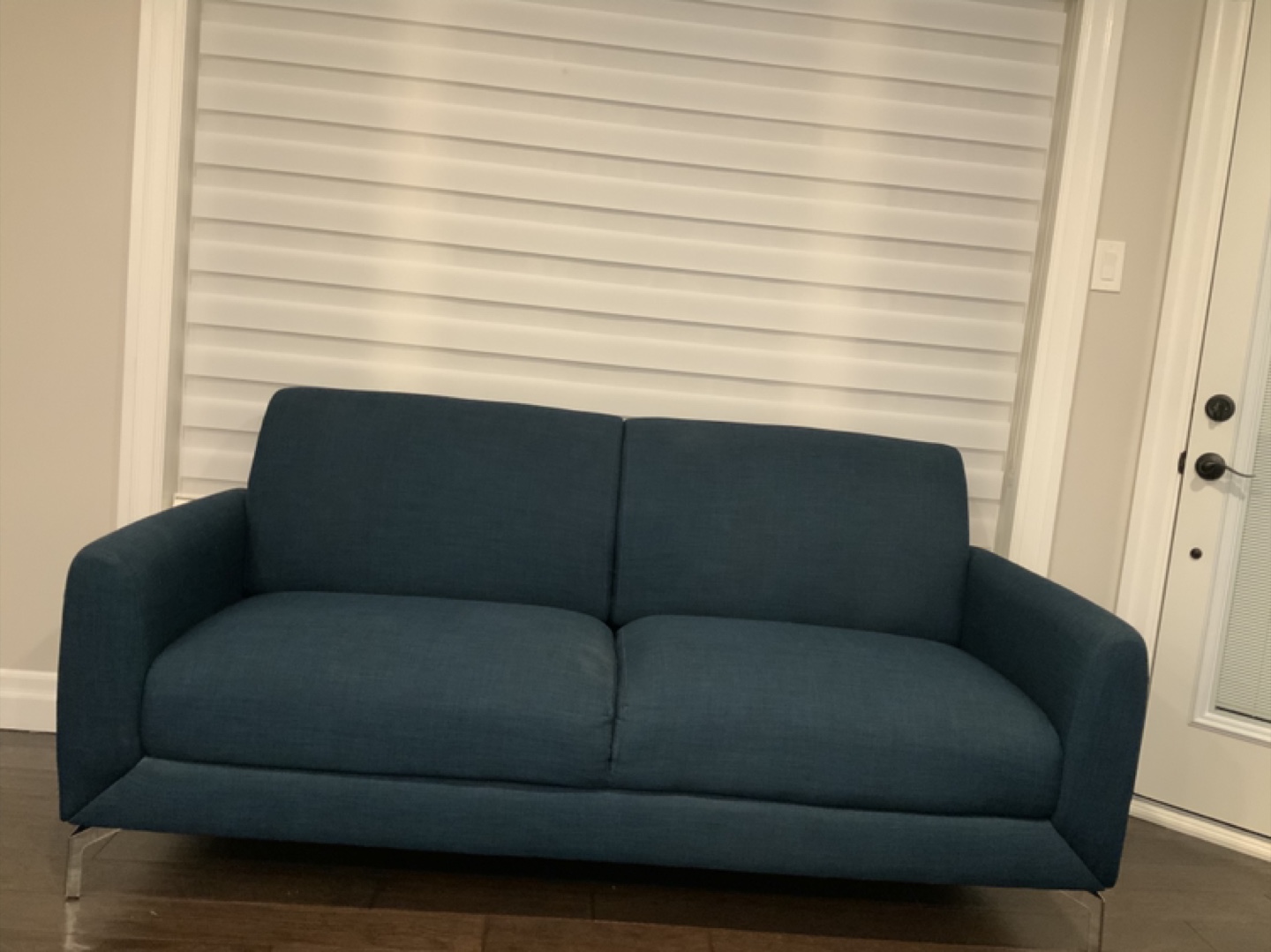 Nave blue sofa + cover - Good condition - photo 2