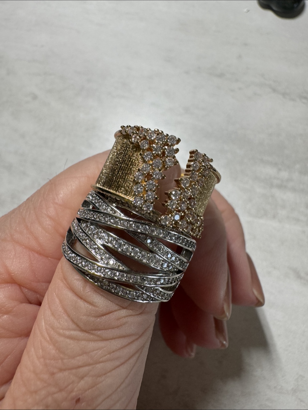 Statement Rings Set: Silver & Gold