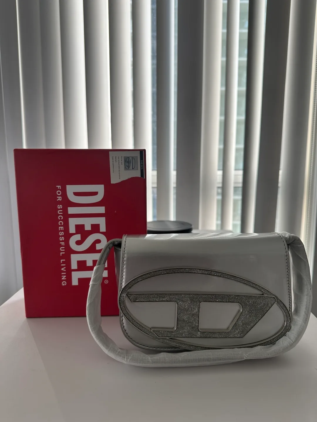 Diesel Silver Glitter Crossbody Bag thumbnail