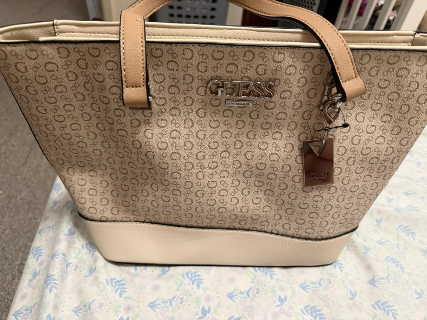 Guess Beige Tote Bag