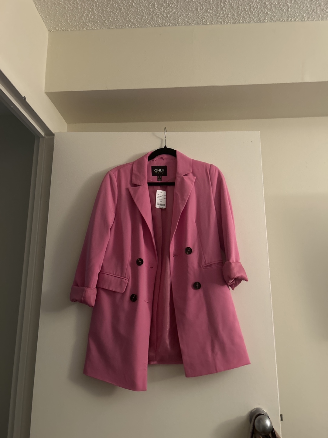 ONLY fuchsia pink oversized blazer, size XS