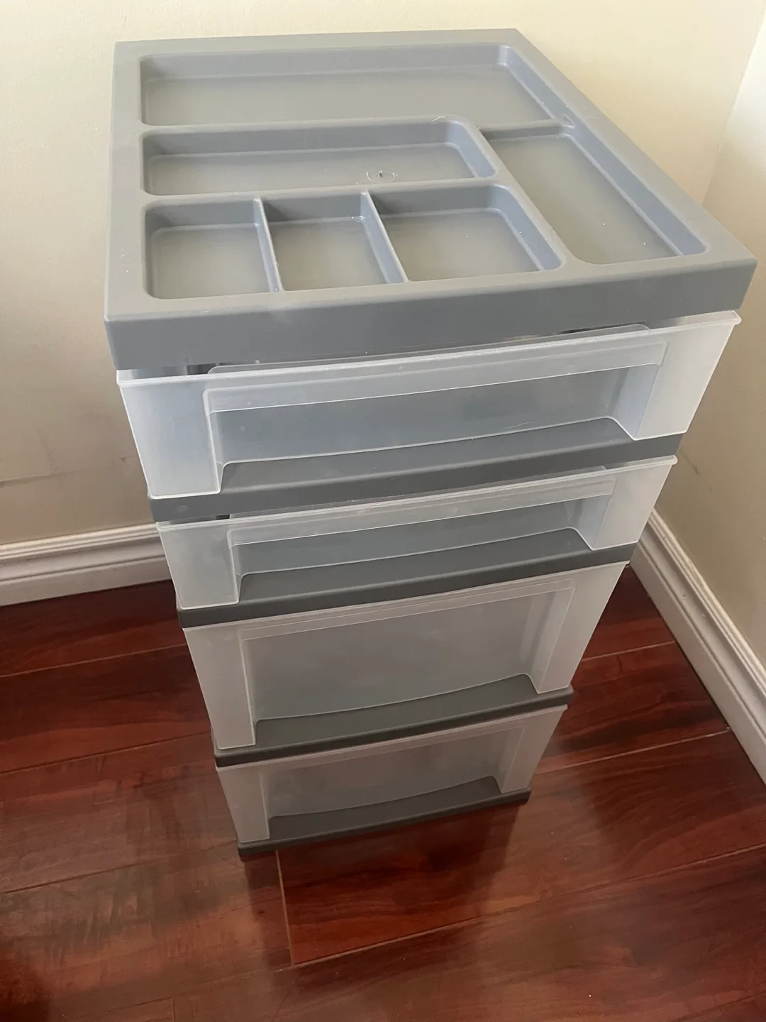 4-Drawer Rolling Cart Organizer with Caster Wheels image indicator(2)