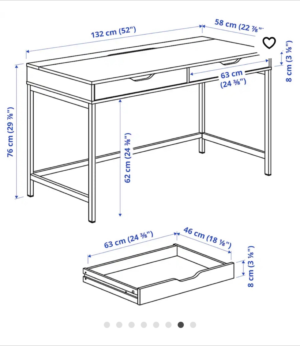 IKEA ALEX Desk - White - photo 5