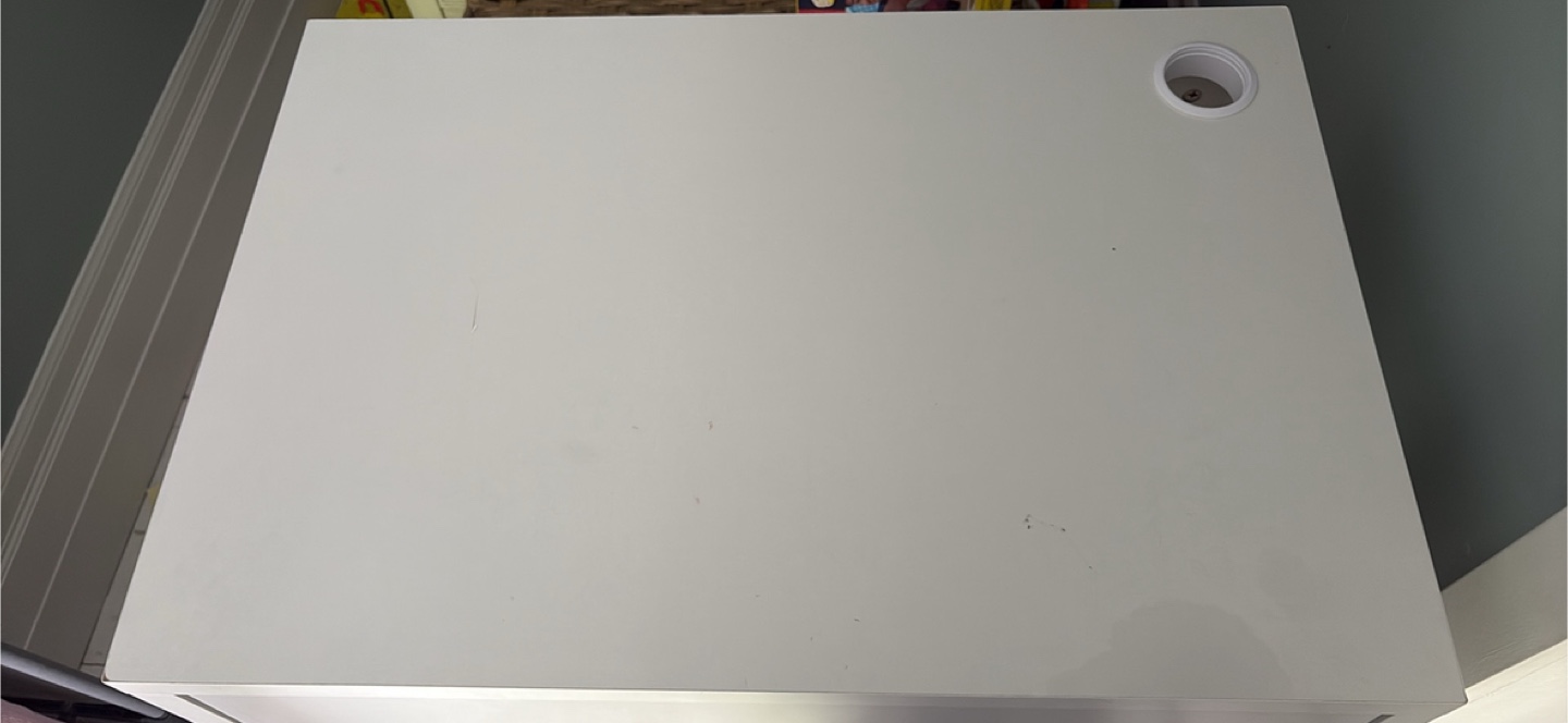 White Computer Desk with Drawer - photo 3
