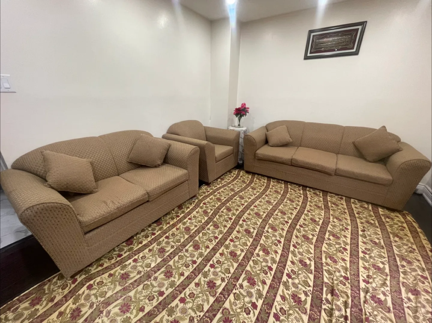 Beige Sofa Set - Loveseat, Sofa & Armchair image indicator(6)