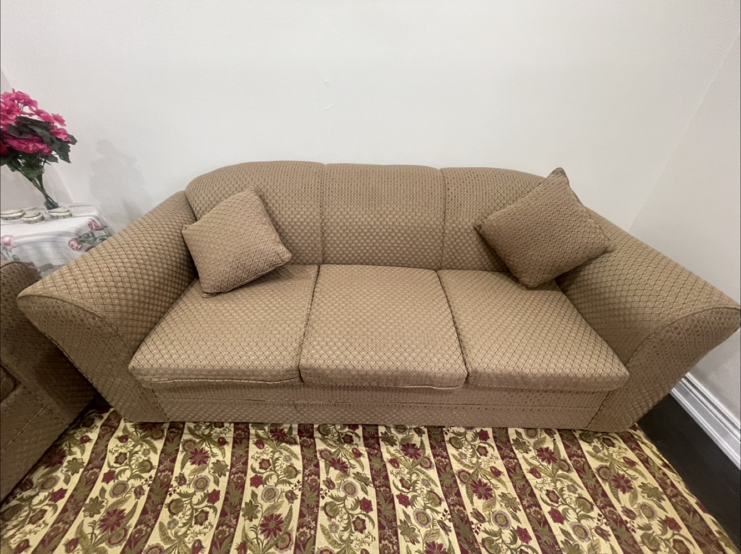 Beige Sofa Set - Loveseat, Sofa & Armchair - photo 2