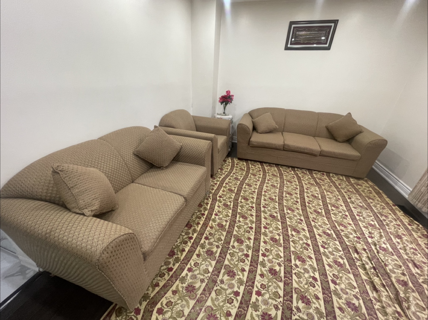 Beige Sofa Set - Loveseat, Sofa & Armchair - photo 3