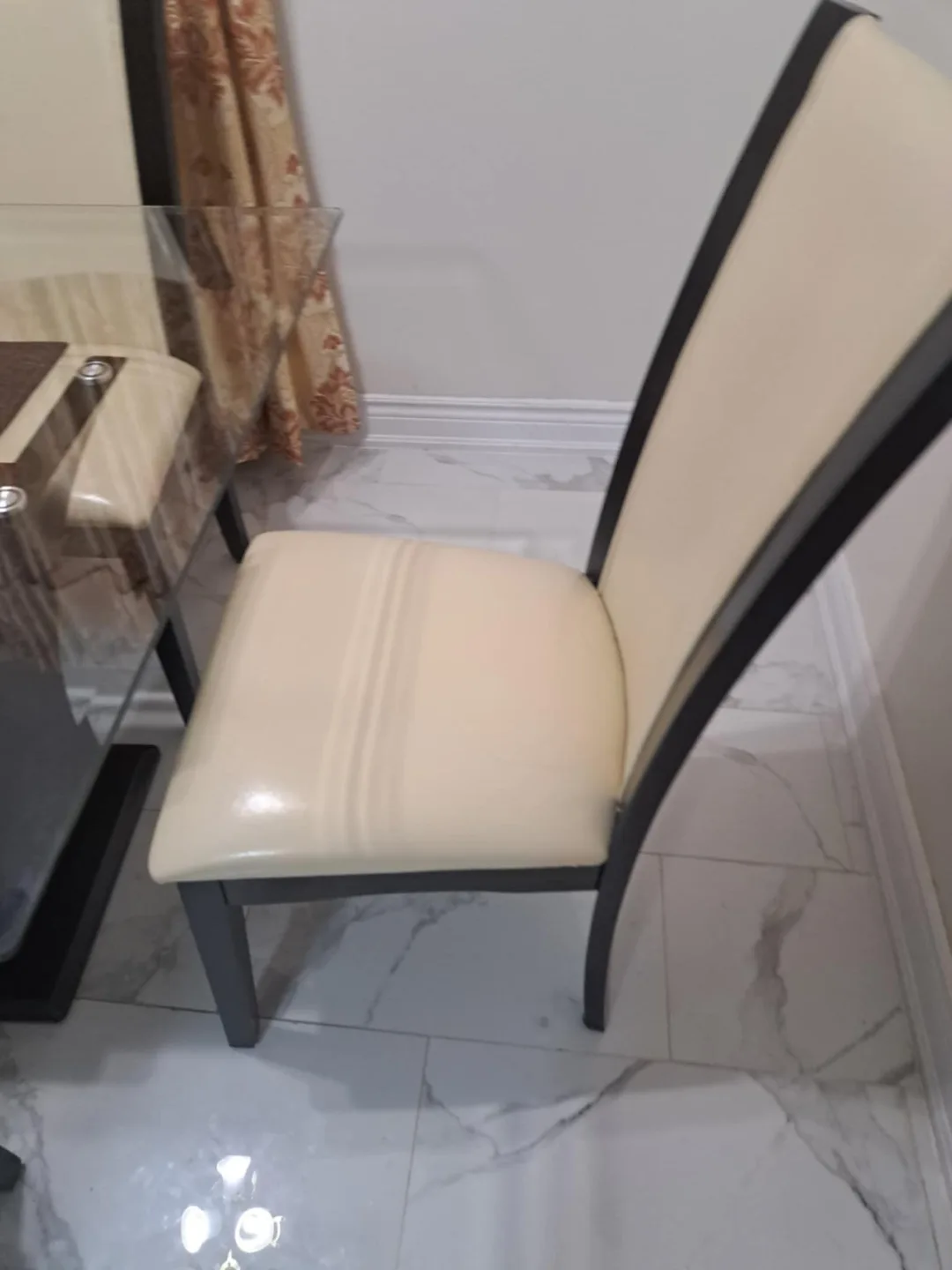 Brand New Glass-top Dining Table Set with 6 Chairs image indicator(5)