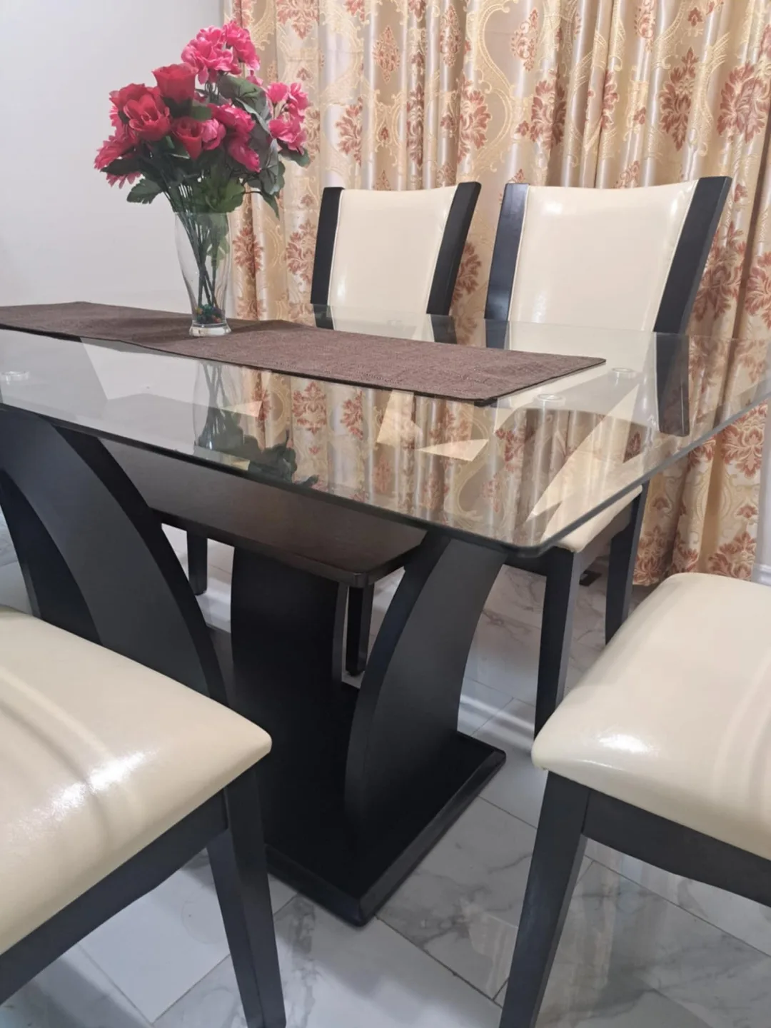 Brand New Glass-top Dining Table Set with 6 Chairs image indicator(4)