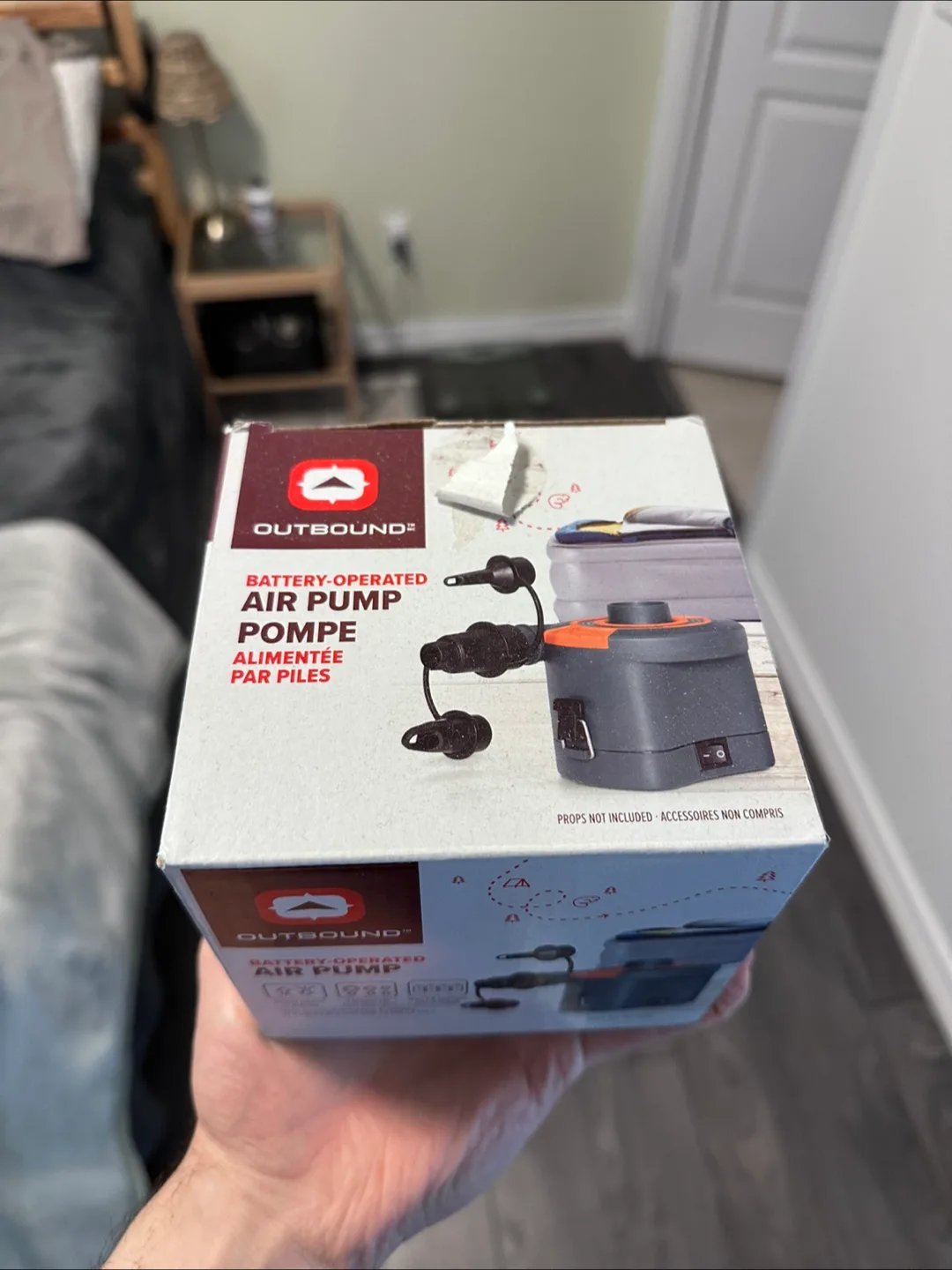 Outbound Battery-Operated Air Pump with Coleman Air Mattress thumbnail