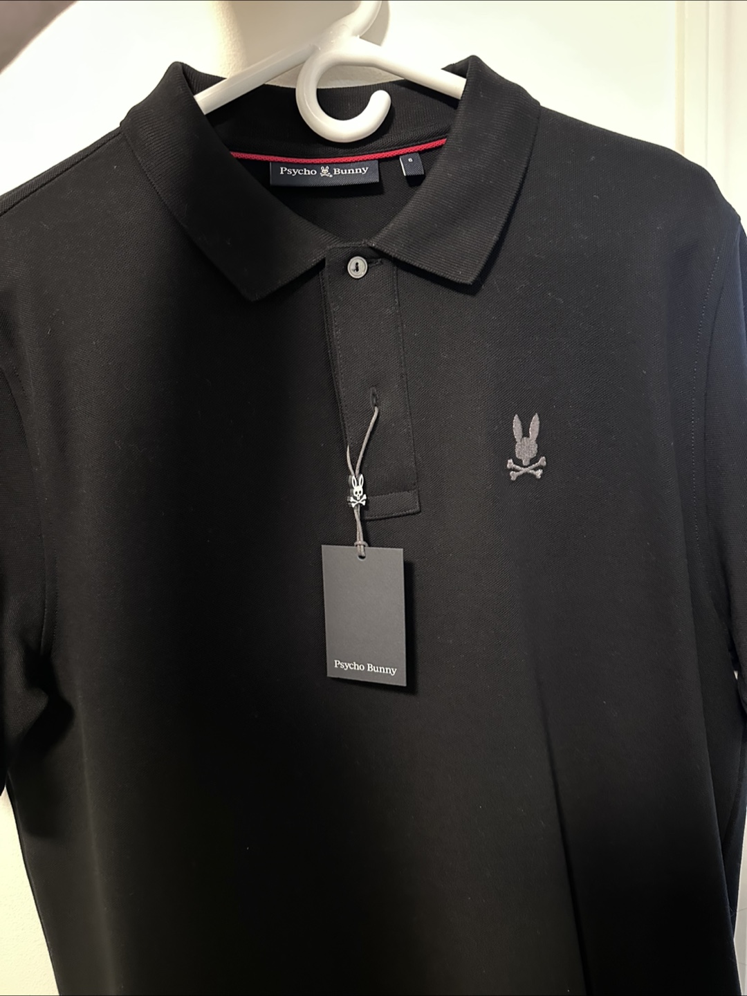 Psycho Bunny Men's Size 6 Black Polo Shirt
