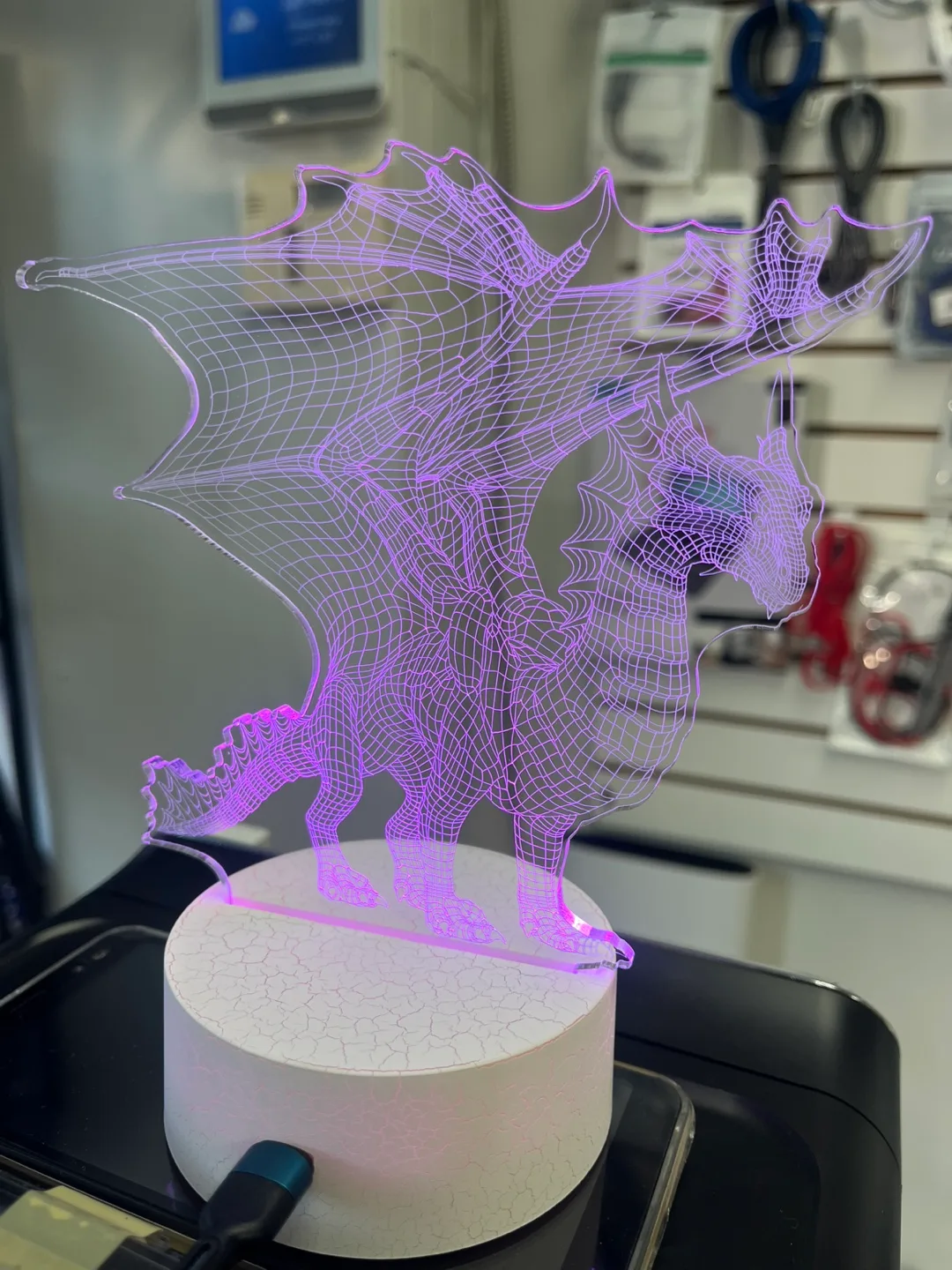 3D Dragon Illusion Night Light thumbnail