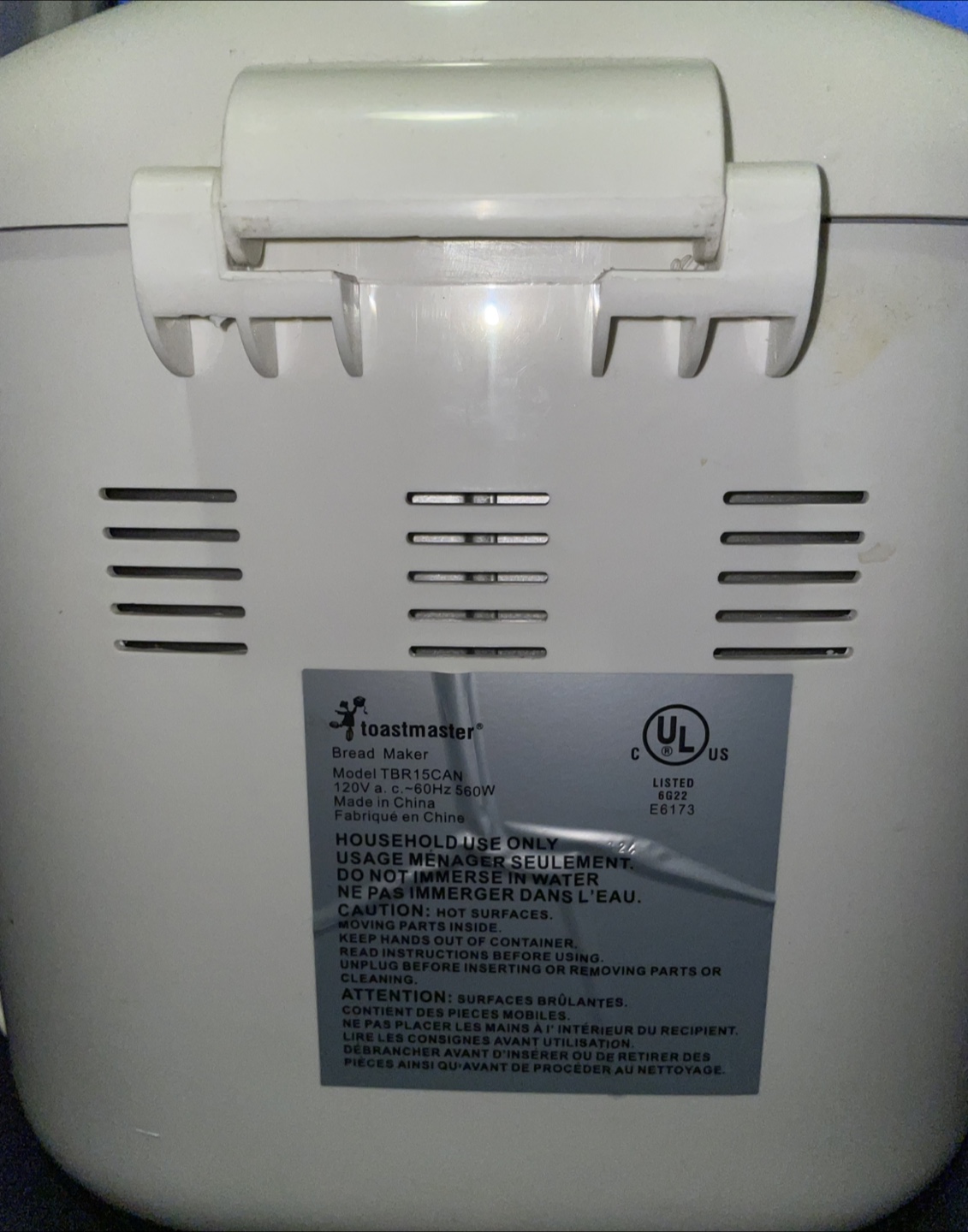 Toastmaster Bread Maker TBR15CAN - photo 3