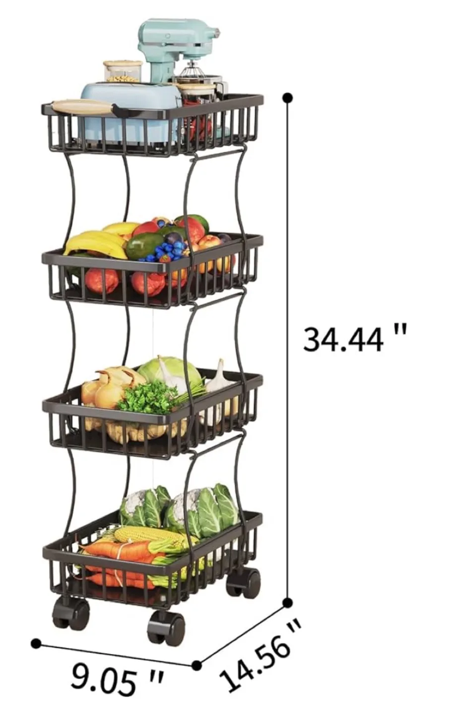 4-Tier Rolling Storage Cart thumbnail
