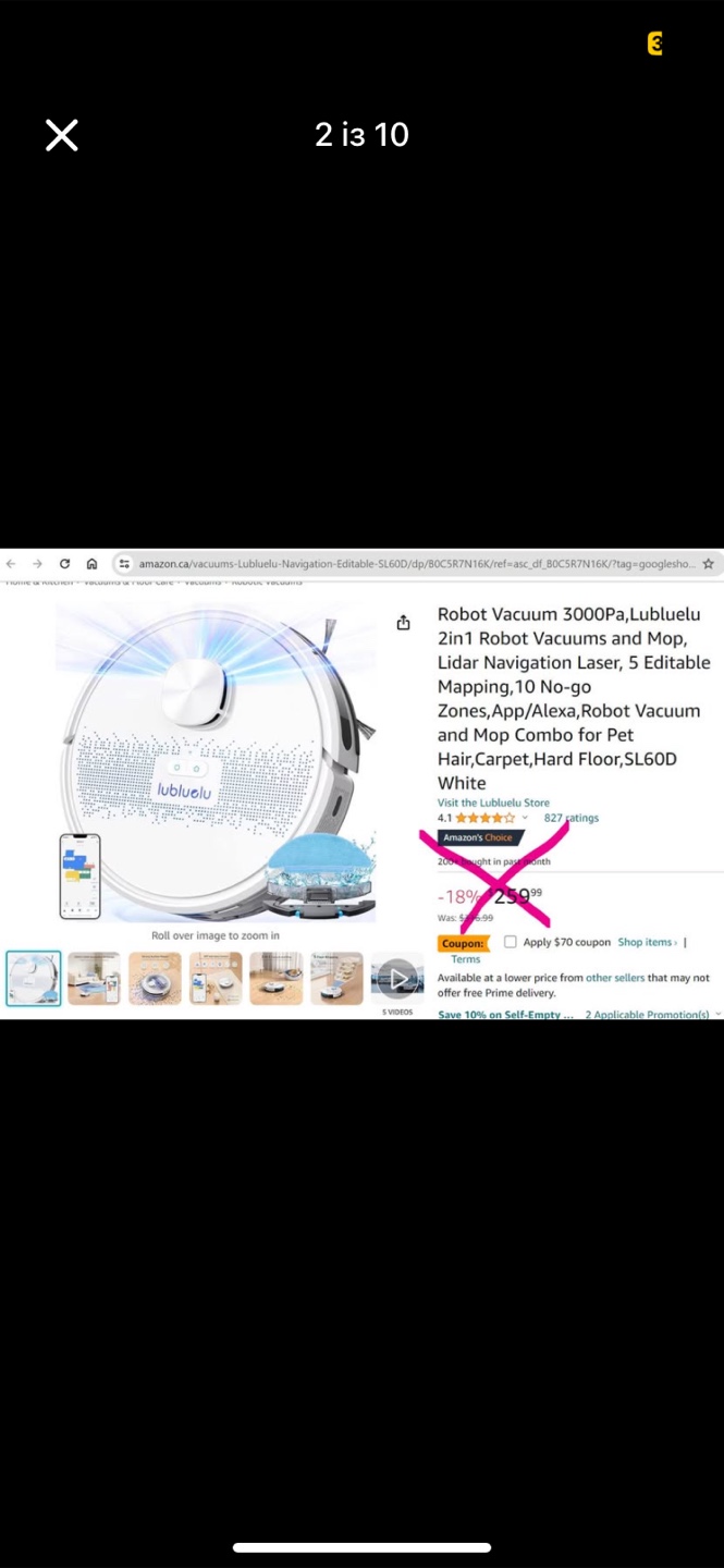 Lubluelu Robot Vacuum Cleaner 3000Pa SL60D