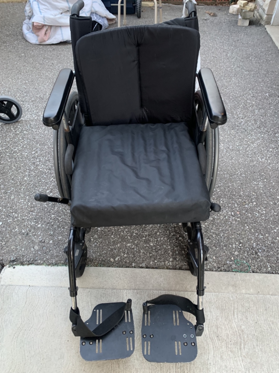 Black Wheelchair with Footrests