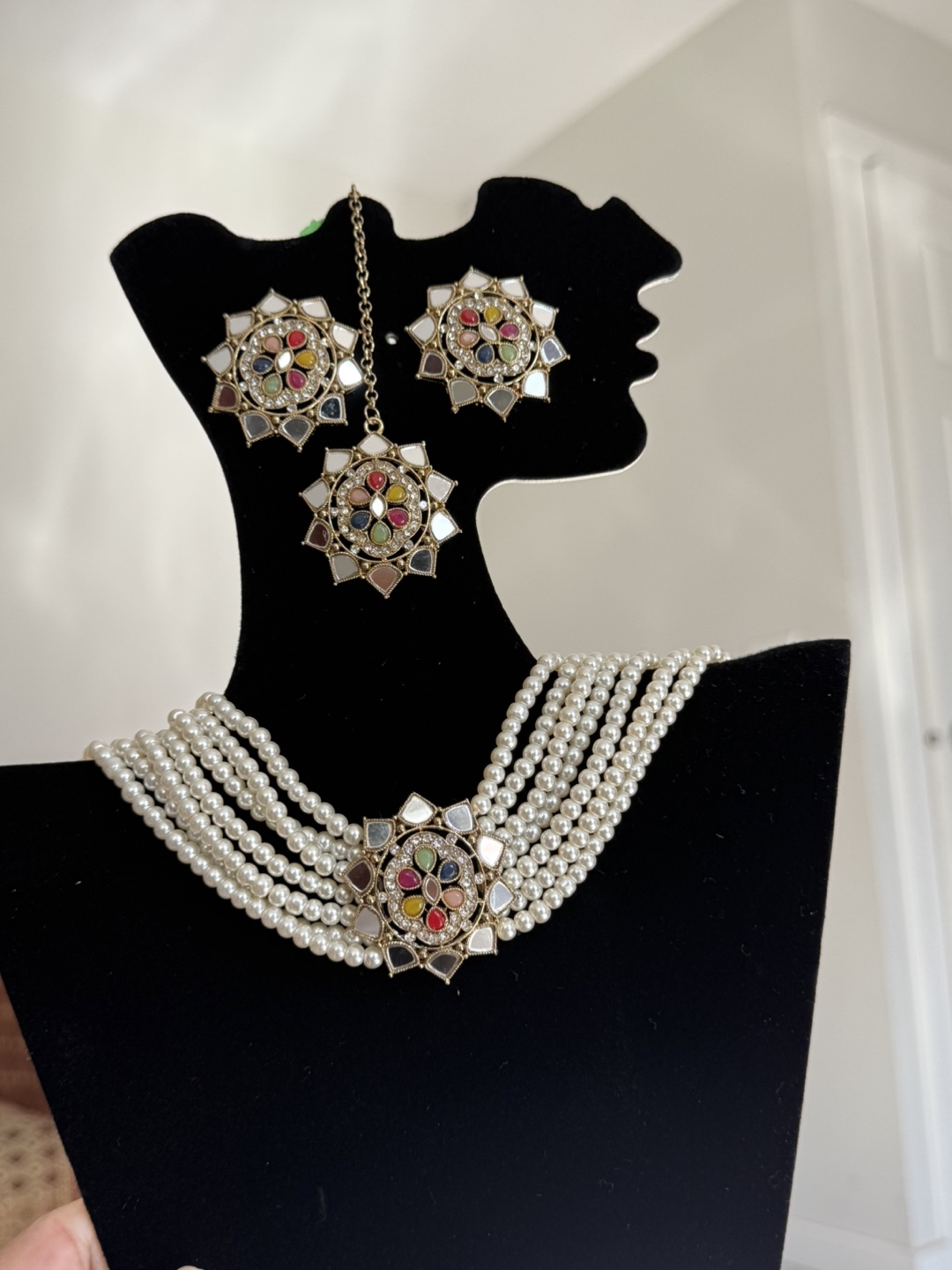 Gorgeous Multicoloured Kundan Jewellery Set - photo 2