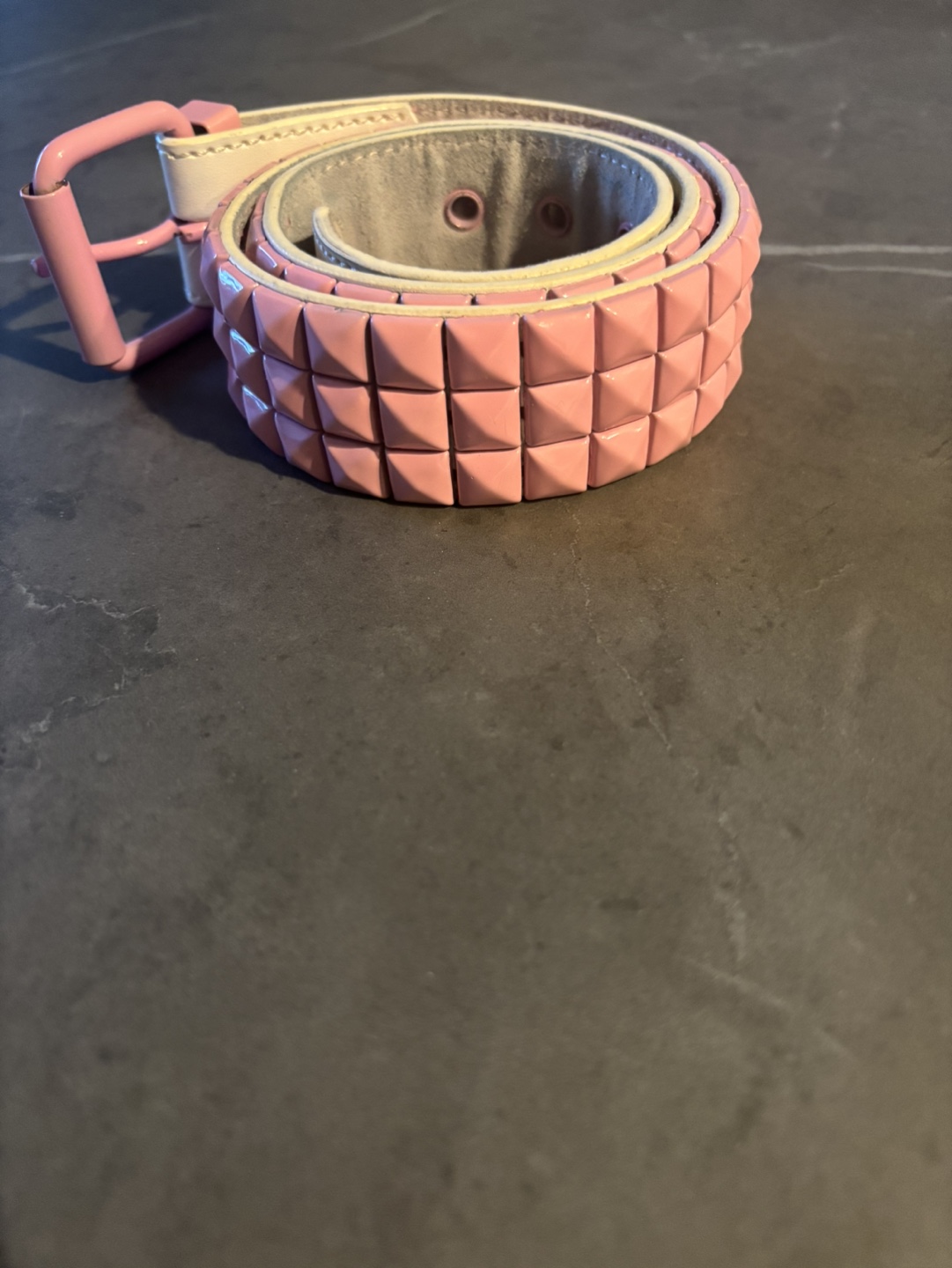 Pink studded belt